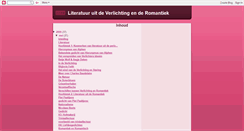 Desktop Screenshot of literatuurverlichtingenromantiek.blogspot.com