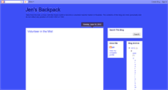 Desktop Screenshot of jensbackpack.blogspot.com