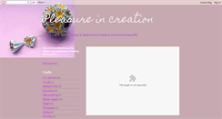 Desktop Screenshot of pleasureincreation.blogspot.com