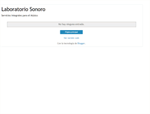 Tablet Screenshot of laboratorio-sonoro.blogspot.com