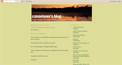Desktop Screenshot of canoelover.blogspot.com