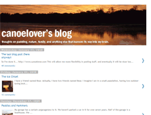 Tablet Screenshot of canoelover.blogspot.com