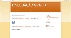 Desktop Screenshot of divulgacaogratis.blogspot.com