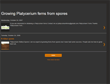 Tablet Screenshot of platyceriumspores.blogspot.com