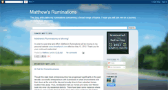 Desktop Screenshot of matthewsruminations.blogspot.com