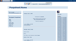 Desktop Screenshot of poopsheet.blogspot.com