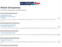 Tablet Screenshot of pocketentrepreneur.blogspot.com