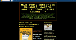 Desktop Screenshot of cancer-leucemie-et-pollution.blogspot.com