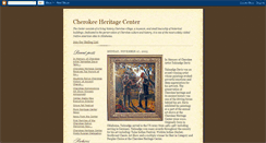 Desktop Screenshot of cherokeeheritagecenter.blogspot.com