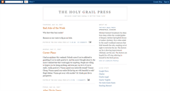 Desktop Screenshot of holygrailpress.blogspot.com