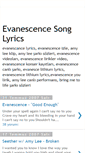 Mobile Screenshot of evanescence-song-lyrics.blogspot.com