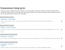 Tablet Screenshot of evanescence-song-lyrics.blogspot.com