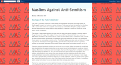 Desktop Screenshot of muslimsagainstanti-semitism.blogspot.com