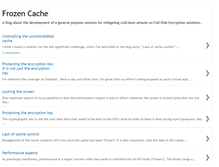 Tablet Screenshot of frozencache.blogspot.com