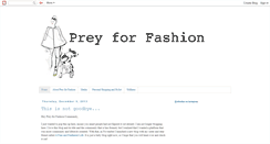 Desktop Screenshot of preyforfashion.blogspot.com