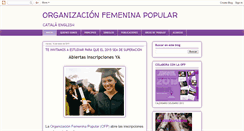 Desktop Screenshot of organizacionfemeninapopular.blogspot.com