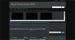 Desktop Screenshot of black-friday-deals-2009.blogspot.com