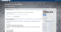 Desktop Screenshot of lu-vs-the-world.blogspot.com