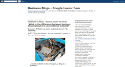 Desktop Screenshot of localbusinessblogs.blogspot.com