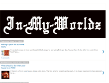 Tablet Screenshot of in-my-worldz.blogspot.com
