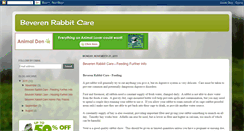 Desktop Screenshot of beverenrabbitcare.blogspot.com