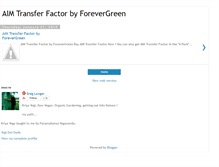 Tablet Screenshot of aim-transferfactor-forevergreen.blogspot.com