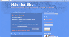 Desktop Screenshot of dhirendrasblog.blogspot.com