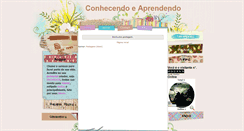 Desktop Screenshot of conhecendo-eaprendendo.blogspot.com