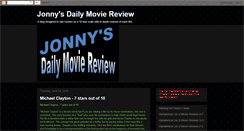 Desktop Screenshot of jonnysdailymoviereview.blogspot.com