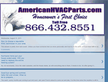 Tablet Screenshot of americanhvacparts.blogspot.com