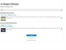 Tablet Screenshot of inshapelifestyle.blogspot.com