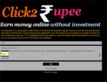 Tablet Screenshot of click2rupees.blogspot.com
