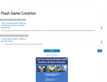 Tablet Screenshot of flashgamecreation.blogspot.com