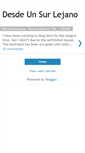 Mobile Screenshot of desde-un-sur-lejano.blogspot.com