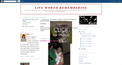 Desktop Screenshot of lifeworthremembering.blogspot.com