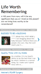 Mobile Screenshot of lifeworthremembering.blogspot.com