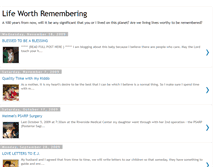 Tablet Screenshot of lifeworthremembering.blogspot.com