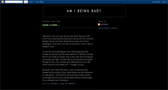 Desktop Screenshot of amibeingbad.blogspot.com