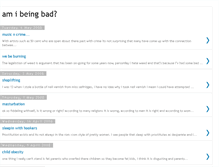 Tablet Screenshot of amibeingbad.blogspot.com