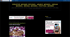 Desktop Screenshot of creative-mehndi.blogspot.com