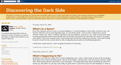 Desktop Screenshot of discoveringthedarkside.blogspot.com