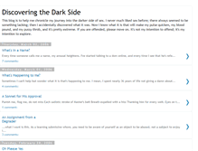 Tablet Screenshot of discoveringthedarkside.blogspot.com