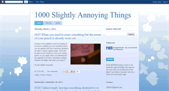Desktop Screenshot of 1000slightlyannoyingthings.blogspot.com