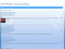 Tablet Screenshot of 1000slightlyannoyingthings.blogspot.com