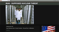 Desktop Screenshot of iransupposednuclearthreat.blogspot.com