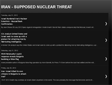 Tablet Screenshot of iransupposednuclearthreat.blogspot.com