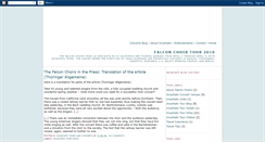 Desktop Screenshot of falconchoir-incantatotour.blogspot.com