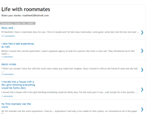 Tablet Screenshot of lifewithroommates.blogspot.com