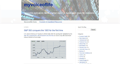 Desktop Screenshot of myvoiceoflife.blogspot.com