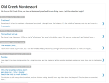 Tablet Screenshot of oldcreekmontessori.blogspot.com